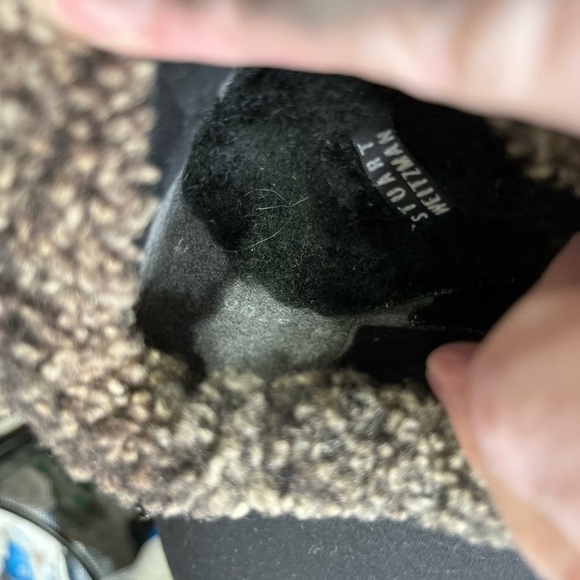 Stuart Weitzman Womens Faux Fur Lined Black Suede Leather Shoes Ankle Boots Sz 5 - Picture 12 of 16